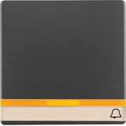 Berker - Abdeckung/Bedienelement für Installationsschalterprogramme Wippe anth/sa 16286076 2 Linsen/Beschriftg