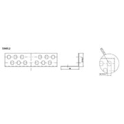 EFB-Elektronik - Frontpanel/Patchpanel leer (Schaltschrank) Verteilerplatte 53603.2 f.8xST Kupplungen
