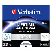 Verbatim - Speichermedium digital M-DISC BD-R 25GB/1-4x 43823 (VE5) Jewelcase (5 Disc)
