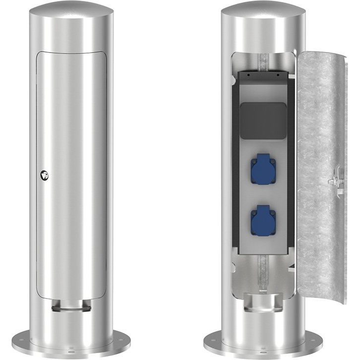 Leipziger Leuchten - Licht-/Energiesäule E-/W-Versorgungspoller 9.946.0993.312S 2xSchutzk.250V/16A