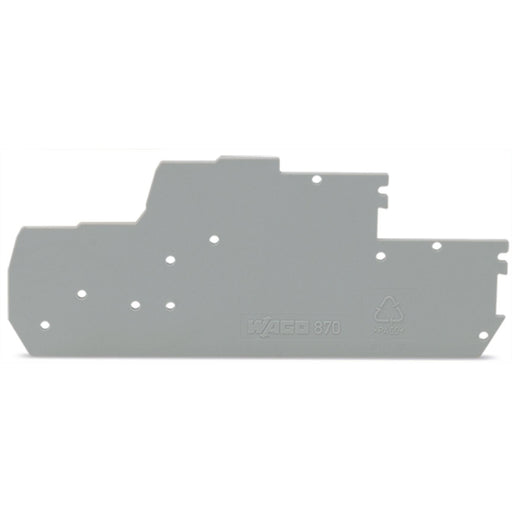 WAGO - Abschluss- und Zwischenplatte für Reihenklemme Abschluss-u.Zwischenplatte 870-1148 1mm dick,grau − 25 Stück