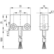 Schmersal - Induktiver Näherungsschalter Sicherheits-Sensor BNS250-12Z-2187 12M