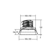 Brumberg Leuchten - Downlight/Strahler/Flutlicht LED-Einbaurichtstrahler 88681185 38Gr.,3500K,schw