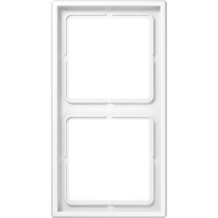 Jung - Abdeckrahmen Rahmen 2-fach aws LS 982 WW waage/senkrecht