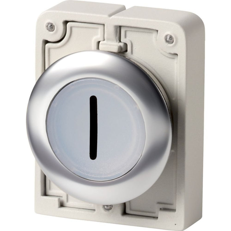 Eaton - Frontelement für Drucktaster Leuchtdrucktaste RMQ-Titan M30I-FDL-W-X1 flach tastend bes. 1
