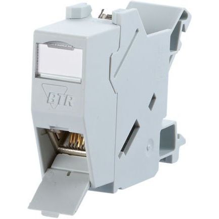 Metz Connect - Tragschienenadapter Hutschienenmodul,Kat.6 TN E-DATmod-REG-lgr 1xRJ45,inkl. Modul