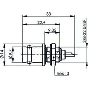 Telegärtner - Koax-Steckverbinder BNC Einbaubuchse 100023399 UG-657/U 50 Ohm − 5 Stück