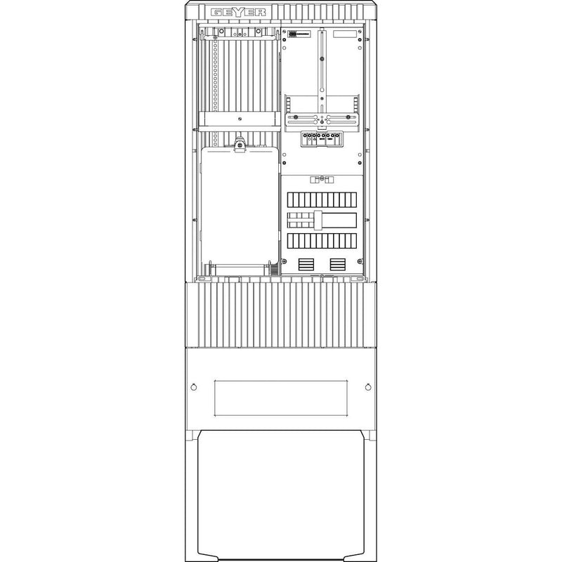 ABN - Zähler-Komplettschrank Zähleranschlusssäule SZ175ZL1402 1 ZP Leerpl. 4pol