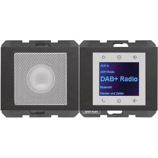 Berker - Elektronik-Gerät für Installationsschalterprogramme Radio mit Lautspr. DAB+ K. 29807006 x anth