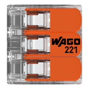 WAGO - Steckklemme Compact-Verbindungsklemme 221-613 3-Leiter bis 6qmm − 30 Stück