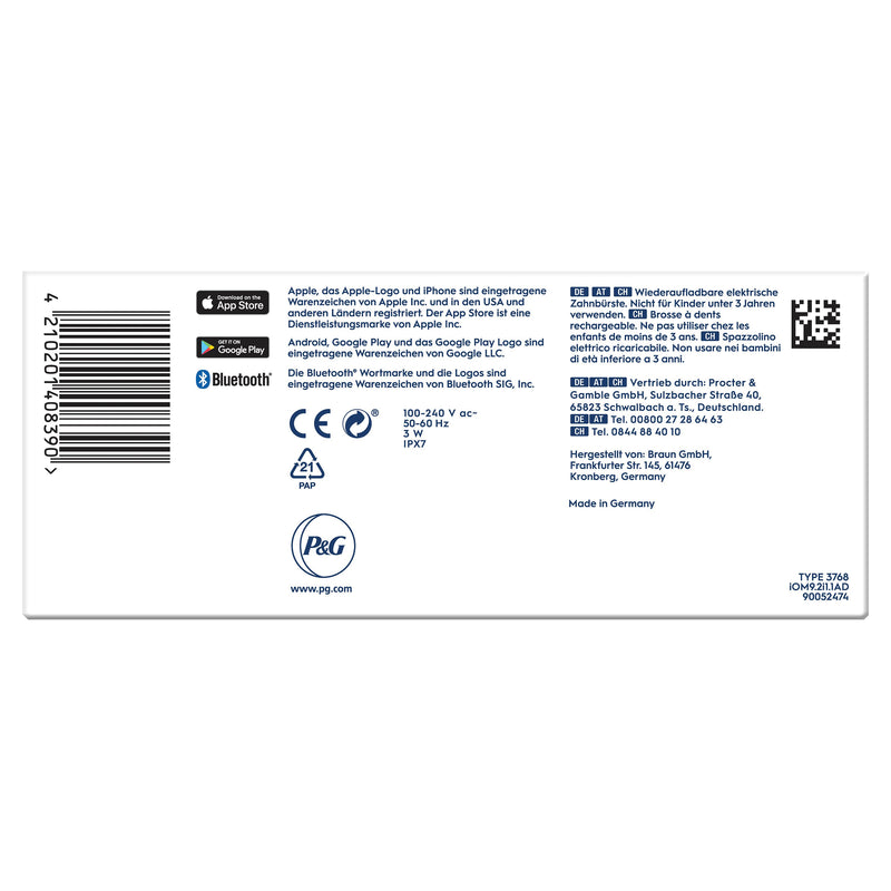 ORAL-B - Mundpflegegerät Zahnbürste iO Series 9N RoseQua Magnet-Technologie − 3 Stück
