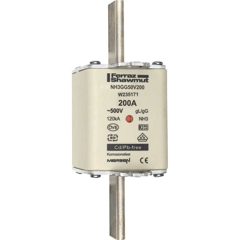 Mersen - Messersicherung NH-Sicherungseinsatz SF NH3GG50V200 Gr.3 gG 200A/500V KM
