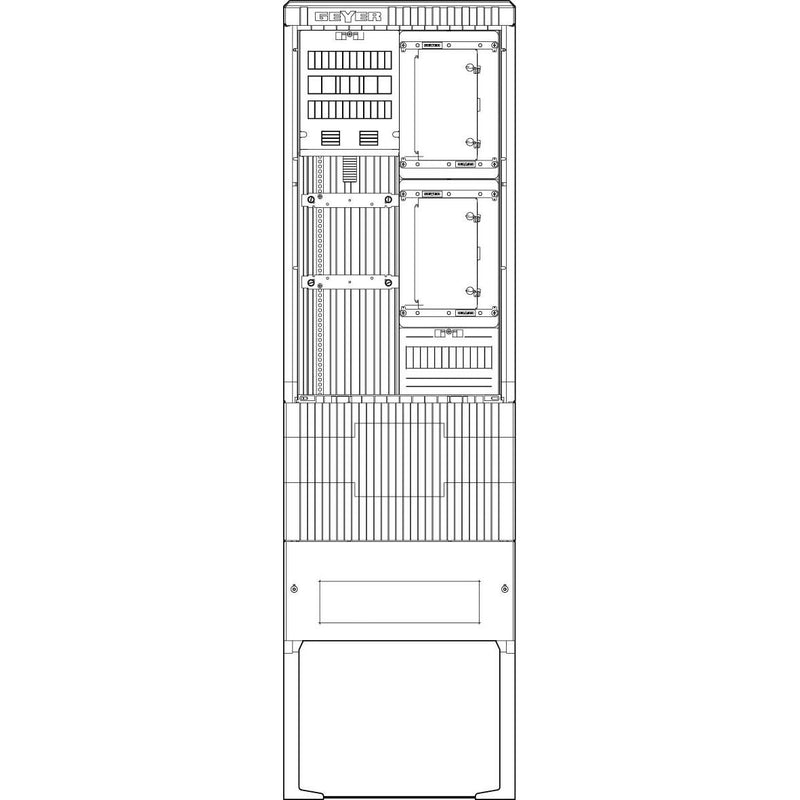 ABN - Zähler-Komplettschrank Zähleranschlusssäule SZ205ZZ2501 2 ZP 5pol