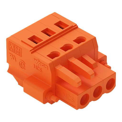 WAGO - Kabelsteckverbinder für Leiterplattensteckverbinder 1-Leiter-Federleiste 231-303/107-000 CAGECLAMP,2,5mm²,or − 100 Stück