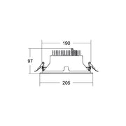 Brumberg Leuchten - Downlight/Strahler/Flutlicht LED-Einbaudownlight 230V 41614163 3000K, rund
