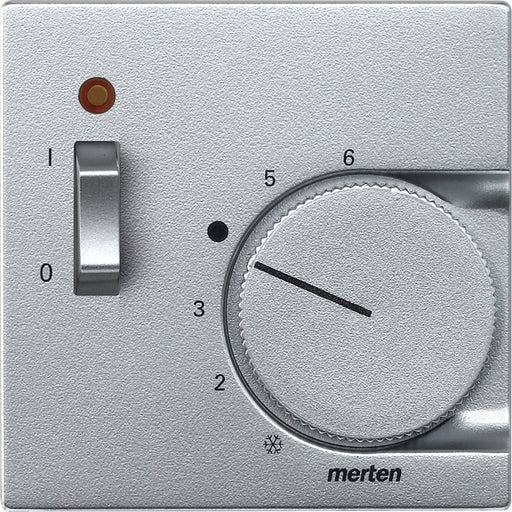 Merten - Abdeckung/Bedienelement für Installationsschalterprogramme Zentralplatte alu 536160 für Raumther.Einsatz