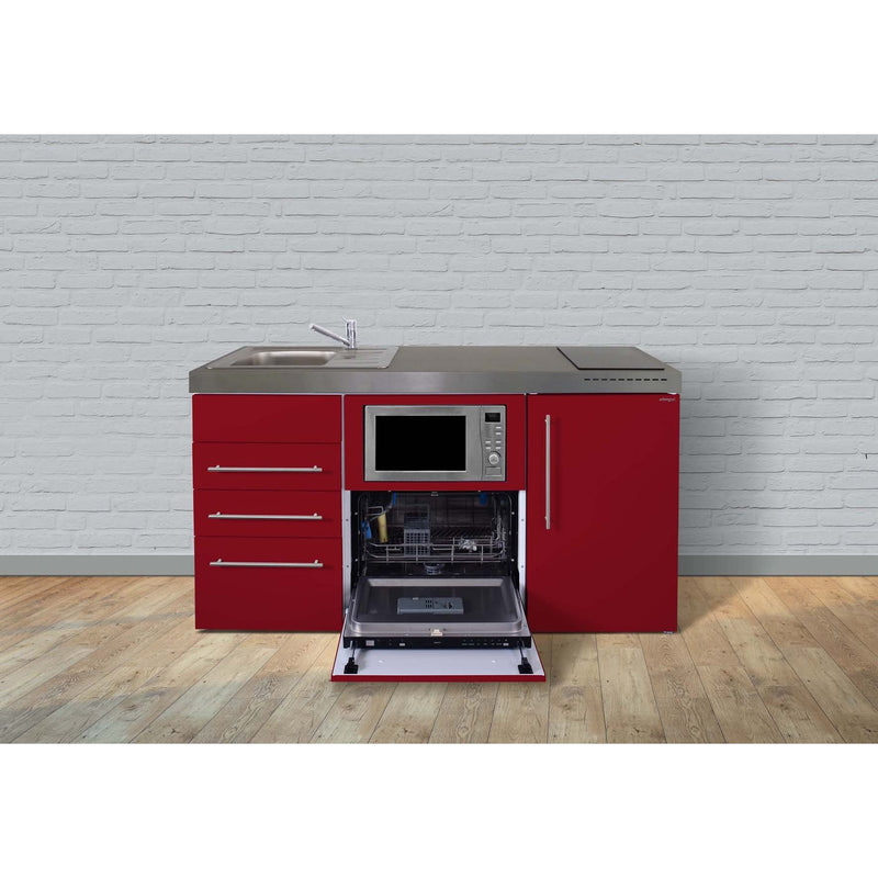 Stengel - Mini-Küche Miniküche Premiumline MPGSMS3BR160GSGKFrBl Bordeauxrot