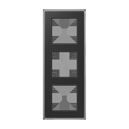 Jung - Abdeckrahmen Glasrahmen 3fach AV 583 GLM SW schwarz (Glas)