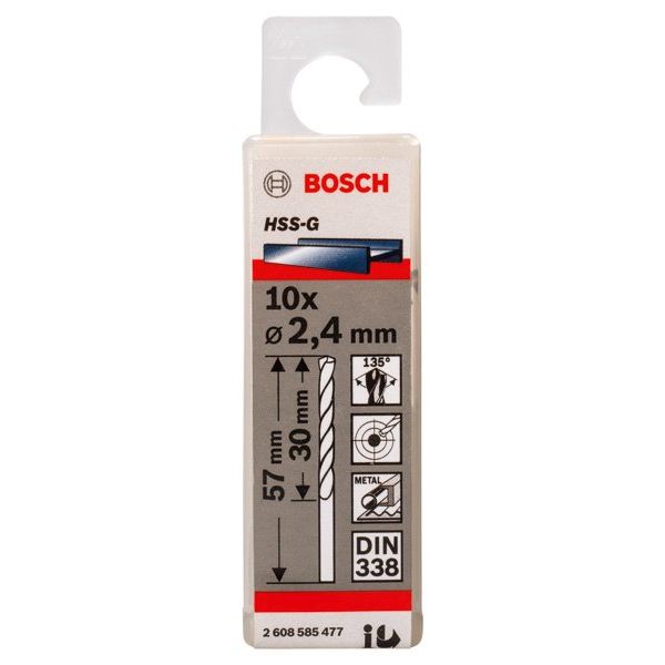 Bosch - Bohrer PRO Metal HSS-G 2608585477 Spiralbohrer 2,4 x