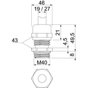 OBO Bettermann - Kabelverschraubung V-TEC VM40 EMV − 5 Stück