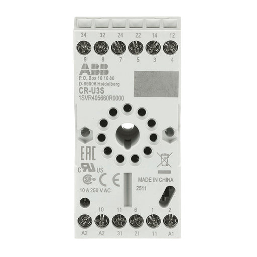 ABB Stotz S&J - Relaissockel Sockel CR-U3S für 3We CR-U Relais − 10 Stück