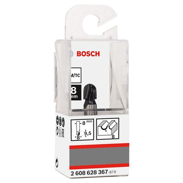 Bosch - Fräser PRO Hohlkehlfräser, 2608628367 R 4, Schaft 8 mm