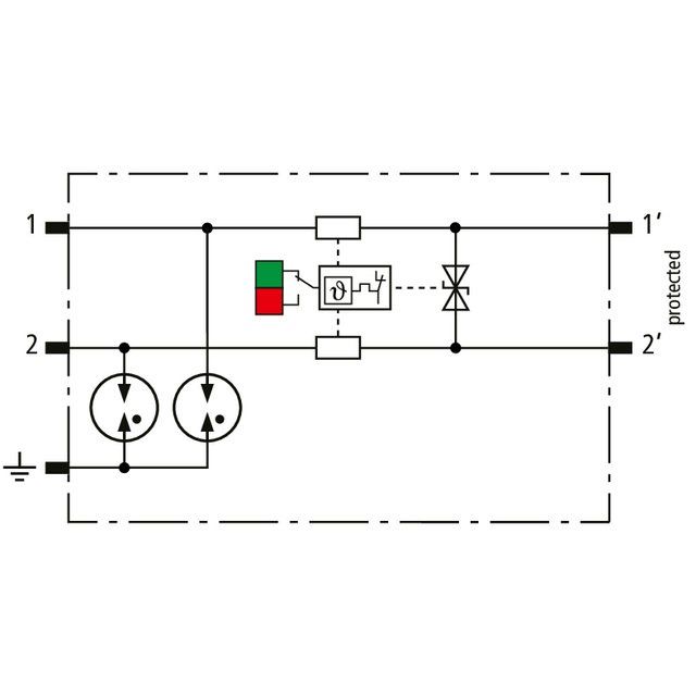 DEHN - Kombi-Ableiter für Informations-/MSR-Technik Modularer Kombi-Ableiter BCO ML2 BD 12 für 1 Doppelader