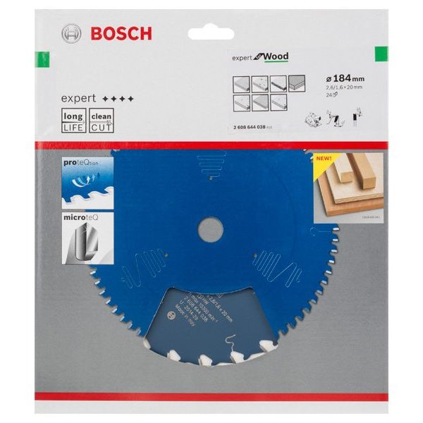 Bosch - Kreissägeblatt Expert for 2608644038 Wood H 184 x 20 Z24