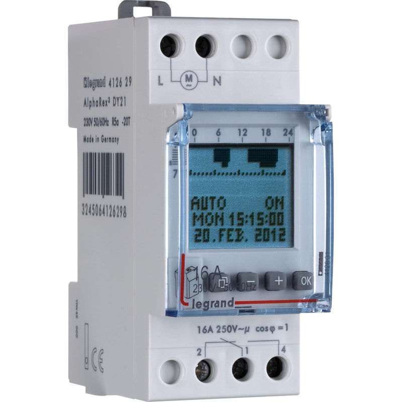 Legrand - Verteilerschaltuhr digital Jahresschaltuhr plus Astro Legrand 412629 230V AC 1K