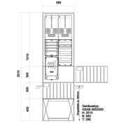 GSAB Elektrotechnik - Zähler-Komplettschrank Zähleranschlußsäule 39.00.1P21V3 EWE Netz (2Z/o.TSG)