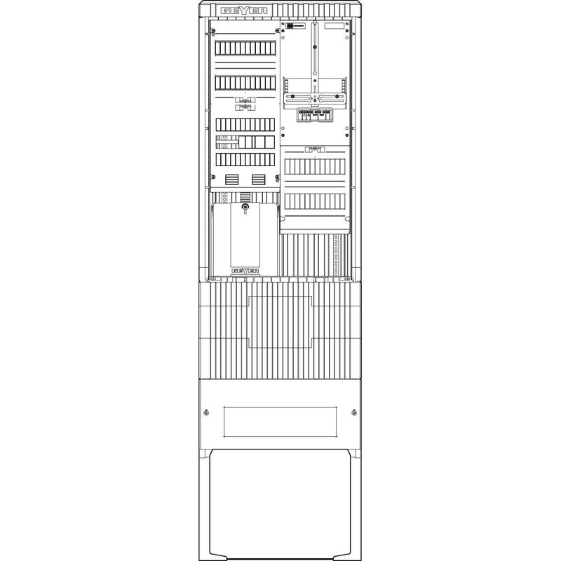 ABN - Zähler-Komplettschrank Zähleranschlusssäule SZ205ZA1402 1 ZP APZ 4pol