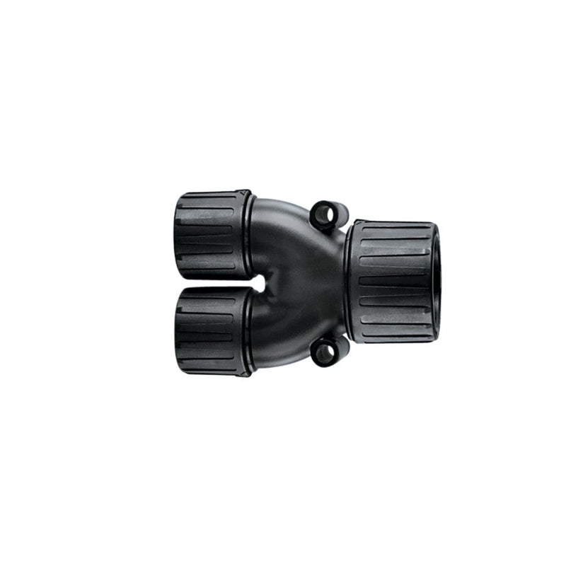 HellermannTyton - Verbinder für Wellschläuche Kunststoffverschraubung 166-25804(2) schwarz Y-Verteiler − 2 Stück