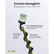Goobay - Patchkabel Kupfer Patchkabel U/FTP Cat8.1 74352 Ultraflexibel,slim,s