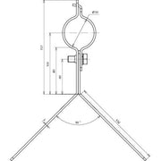 DEHN - Zubehör/Ersatzteile für Erdung und Blitzschutz Eck-Befestigung EB D50 WA V2A f. Rohre D 50mm