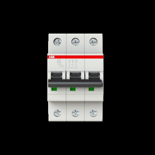 ABB Stotz S&J - Leitungsschutzschalter Sicherungsautomat S203-D20 D,6kA,20A,3P