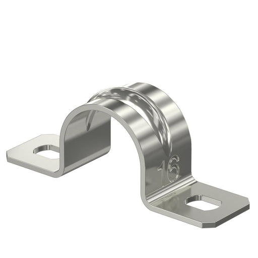OBO Bettermann - Befestigungsschelle für Kabel/Rohre Befestigungsschelle 605 16 A4 16mm zweilappig − 100 Stück