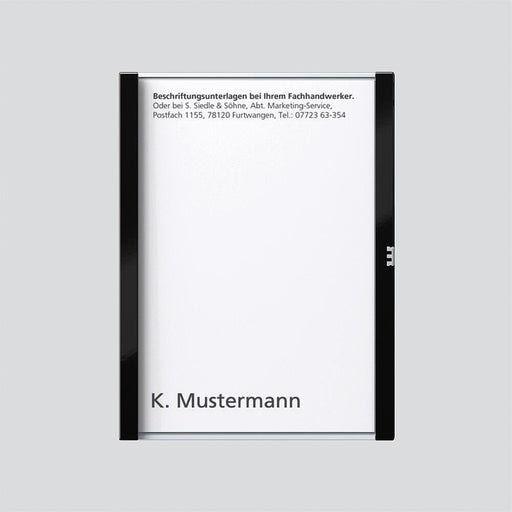 Siedle&Söhne - Zubehör/Ersatzteile für Türkommunikation Namensschild sw-hgl 200029949-00 f. TM612-1/BTM650-01