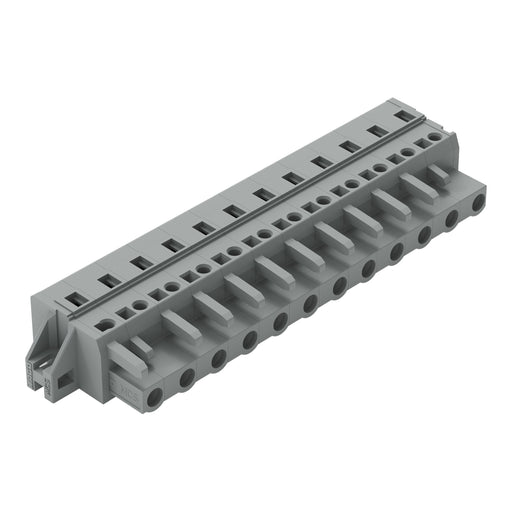 WAGO - Kabelsteckverbinder für Leiterplattensteckverbinder 1-Leiter-Federleiste 231-212/031-000 CAGECLAMP,2,5 mm²,gr − 10 Stück