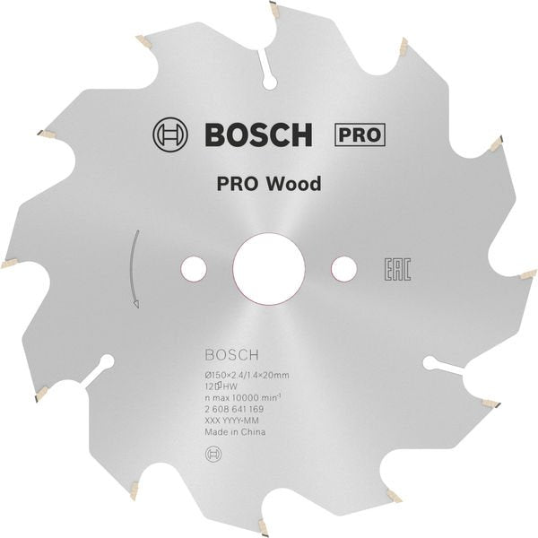 Bosch - Kreissägeblatt PRO Wood Kreissägeblatt, 2608641169 150 x 2,4 x 20 mm