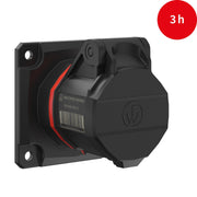 Walther Werke - CEE-Anbausteckdose (IEC 60309) CEE NEO Anbaudose gerade FW410503CC 16A 5P 3h IP54 − 10 Stück