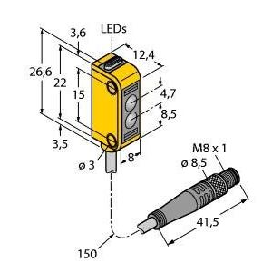 Turck - Reflexions-Lichtschranke Opto Sensor Q12AN6LPQ3 Lichtschranke