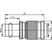 Telegärtner - Koax-Kupplung Adapter BNC auf TNC Bu-Sti 100023875 − 5 Stück
