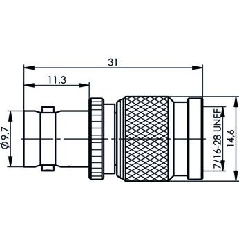 Telegärtner - Koax-Kupplung Adapter BNC auf TNC Bu-Sti 100023875 − 5 Stück