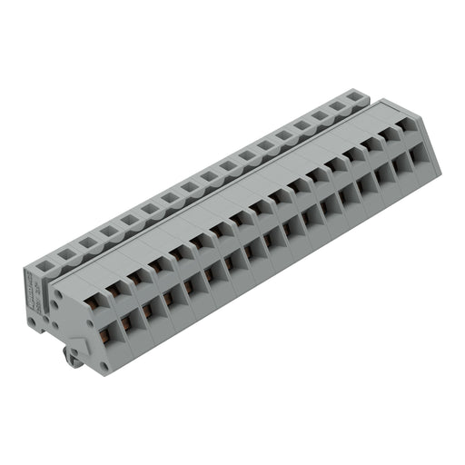 WAGO - Kabelsteckverbinder für Leiterplattensteckverbinder 1-Leiter Federleiste 731-517/008-000 CAGECLAMP 2,5mm²,gr − 25 Stück