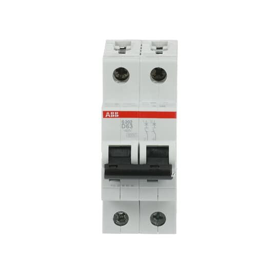 ABB Stotz S&J - Leitungsschutzschalter Sicherungsautomat S202-D63 6 kA, 63 A, 2P