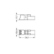 WAGO - Steckverbinder für steckbare Gebäudeinstallation Stecker 2-polig 890-292 pink − 50 Stück