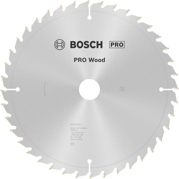 Bosch - Kreissägeblatt PRO Wood Kreissägeblatt, 2608640438 254 x 2 x 30 mm, Z40