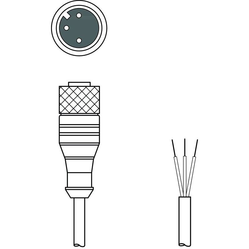 Leuze - Konfektioniertes Sensor-Aktor-Kabel Anschlussleitung KD U-M12-3A#50130661