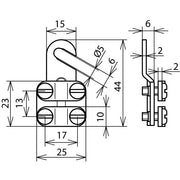 DEHN - Zubehör/Ersatzteile für Erdung und Blitzschutz Erdungskabelschuh EKSO56AQ616CUGALZN 6-16 (A)offen M5/M6