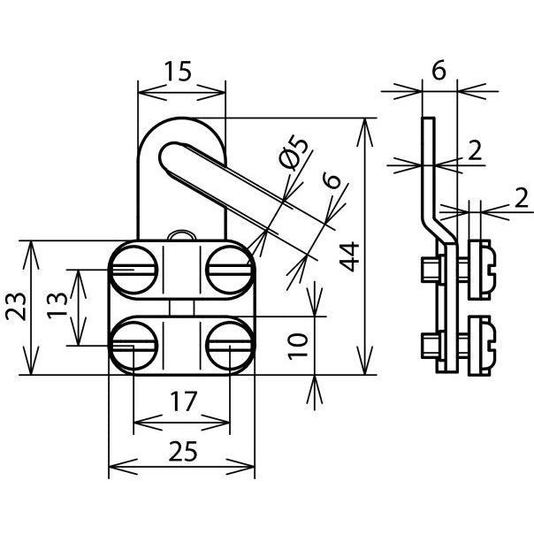 DEHN - Zubehör/Ersatzteile für Erdung und Blitzschutz Erdungskabelschuh EKSO56AQ616CUGALZN 6-16 (A)offen M5/M6